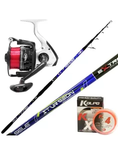 Kit Pesca Storione Siluro Mulinello Kolpo Trecciato 300 mt Kit da pesca Sele
