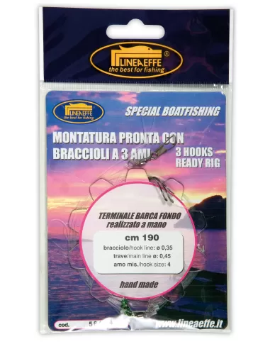 Lineaeffe Trave Terminali Pronti 3 Ami Surf Bolentino Esche Artificiali Bolentino Lineaeffe