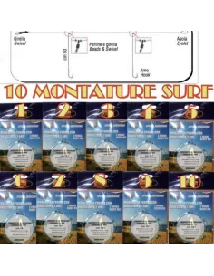10 montature surfcasting a 2 ami 0.40-0.30 amo 2 Ami legati Lineaeffe
