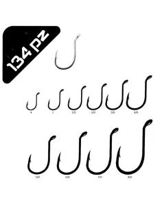 Kit 134 pcs Akami Fishing Hooks Beak SS Sea Fishing Big Game 