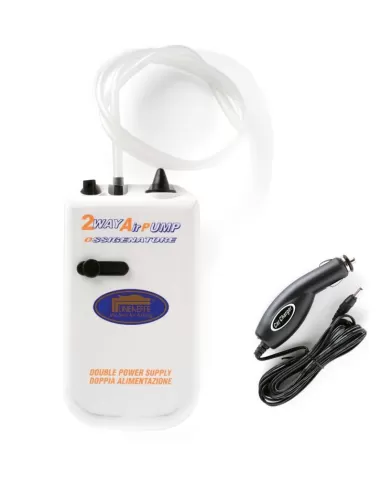 Ossigenatore a Batteria Doppia Velocità con Tubo e Cavo Auto Barca Accessori da pesca Lineaeffe