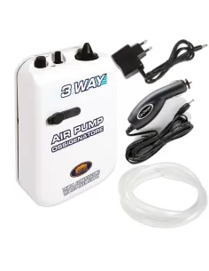 Ossigenatore a Batteria Doppia Velocità con Tubo Cavo Auto Barca trasformatore 220v Accessori da pesca Lineaeffe