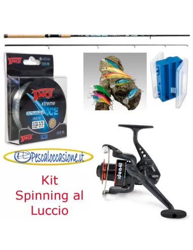 Kit completo per lo spinning al luccio o al boccalone Kit da pesca Lineaeffe