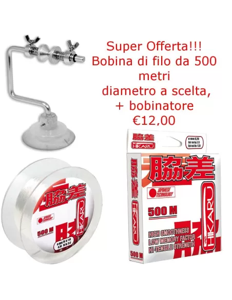 Offer of the week - Bobbin and 500 meter wire 0.30 Lineaeffe fishing lines