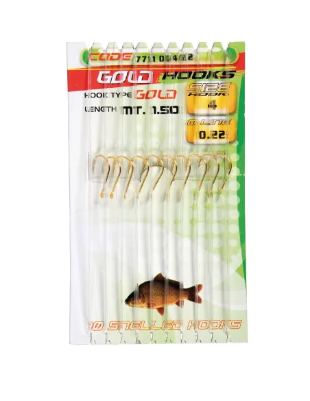 Ami legati Dorati Gold Hooks 10 pz Minuteria Lineaeffe