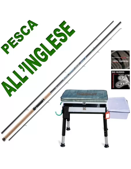 Combo canna inglese e panchetto Kit da pesca Lineaeffe