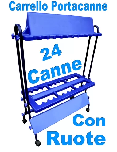 Carrello portacanne - 24 posti Espositori Canne Lineaeffe