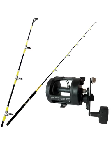 Combo per la Pesca a Traina Sottocosta Canna e Mulinello Kit da pesca All Fishing