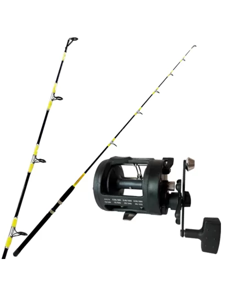 Combo per la Pesca a Traina Sottocosta Canna e Mulinello Kit da pesca All Fishing