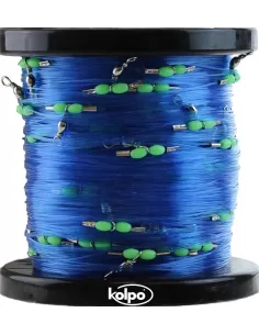 Kolpo Palamito Palangaro Pronto 360 metri 100 Girelle Kit da pesca Kolpo