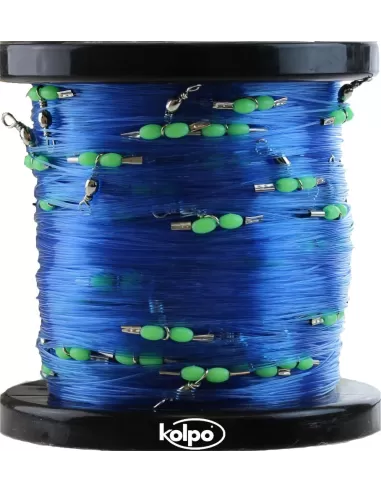 Kolpo Palamito Palangaro Pronto 360 metri 100 Girelle Kit da pesca Kolpo