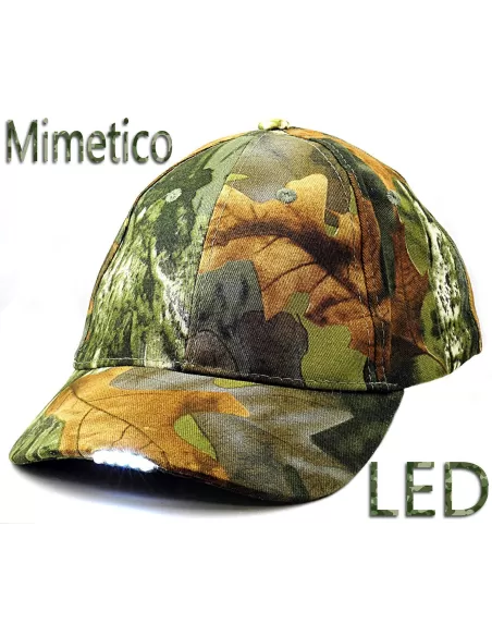 Berretto con visiera e LED Caccia