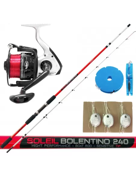 Kit Pesca a Bolentino Canna Mulinello e Lenze Kit da pesca Kolpo