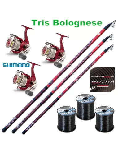 Combo bolognese mulinelli shimano Kit da pesca Lineaeffe