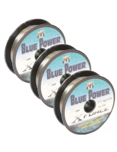 Kit 3 Bobine Blue Power Filo da Pesca 100 mt 0.18 0.25 Kit da pesca Kolpo
