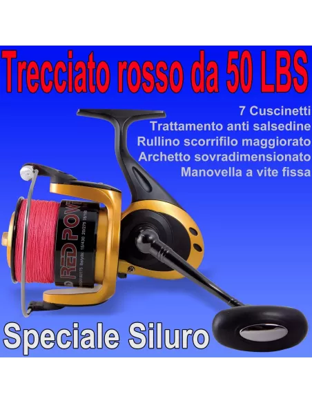 Mulinello con trecciato 50 lbs Mulinelli da Pesca Lineaeffe