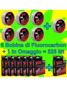 Kit 6 Bobine Take KG 525mt Fluorocarbon Fili da pesca Take