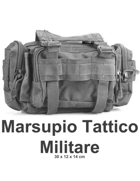 Marsupio militare Nero con tasche Caccia Altro