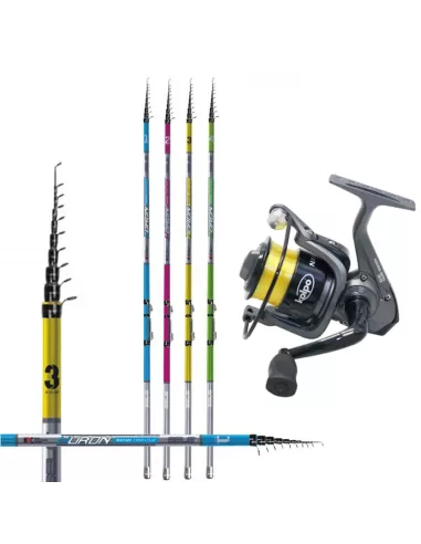 Combo Trota Lago Canna in Carbonio Mulinello Nanga Kit da pesca Sele