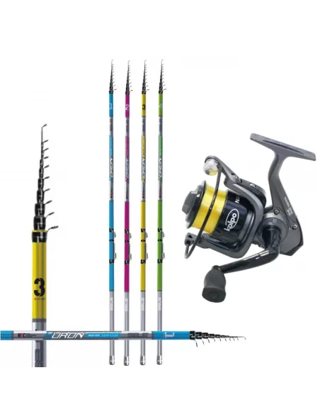 Combo Trota Lago Canna in Carbonio Mulinello Nanga Kit da pesca Sele