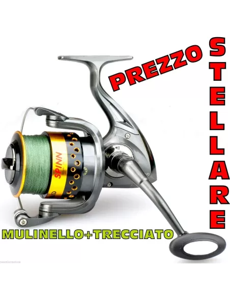 Mulinello Braid Spin 8 Cuscinetti con Trecciato Mulinelli da Pesca Lineaeffe