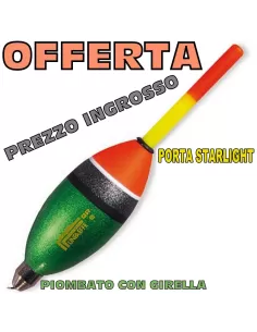 Galleggiante Piombato Valserina Piombata Con Girella Porta Starlite Galleggianti e bombarde Lineaeffe