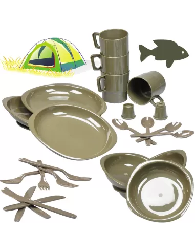 Completo posate e piatti Campeggio e outdoor Altro