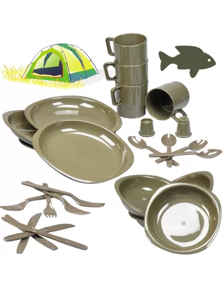Completo posate e piatti Campeggio e outdoor Altro