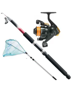 Kit Pesca Lago e Mare Canna Mulinello Filo Guadino Kit da pesca Kolpo
