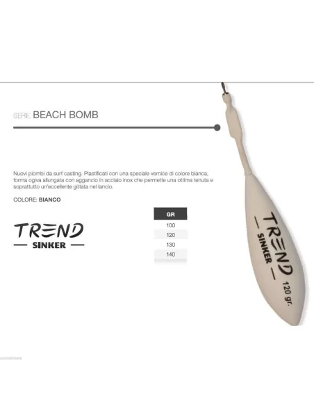 Piombo da SurfCasting - Beach Bomb Piombi Trend Sinker