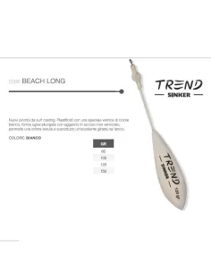 Piombo da surcasting beach long bianco Piombi Surfcasting Trend Sinker