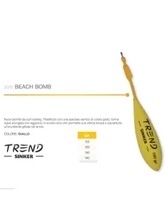 Piombo da surfcasting beach bomb giallo Trend Surf Casting Piombi Surfcasting Trend Sinker