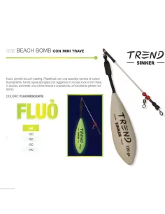 Piombo da surfcasting beach bomb trave fluo Trend Surf Casting Piombi Surfcasting Trend Sinker