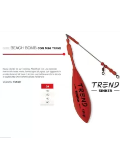 Piombo da surfcasting beach bomb trave rosso Trend Surf Casting Piombi Surfcasting Trend Sinker