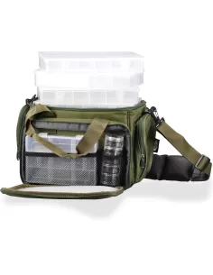 Borsa con tracolla e scatole Carpfishing