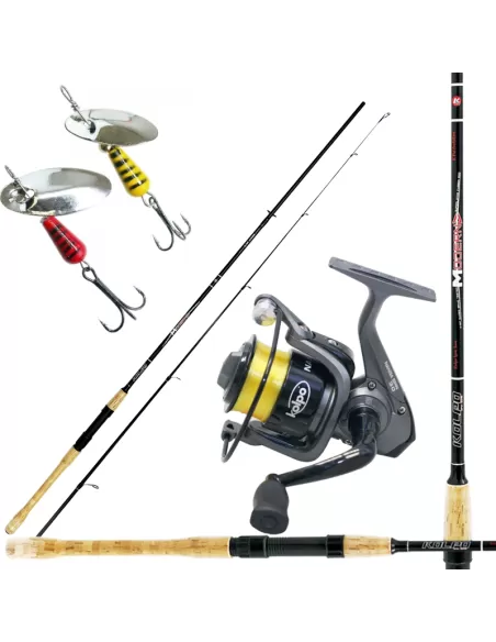 Kit Spinning Trota Canna Mulinello Filo e Rotanti da Pesca Kit da pesca Kolpo