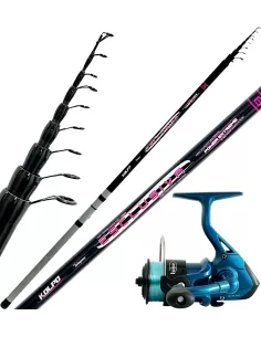Kolpo kit Pesca Bolognese Offerta Canna 6 mt con Mulinello Kit da pesca Kolpo