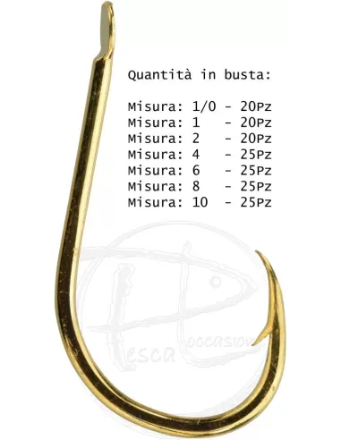 Vigor Ami per la Pesca 470 G Amo Robusto Dorato Ami sfusi Lineaeffe