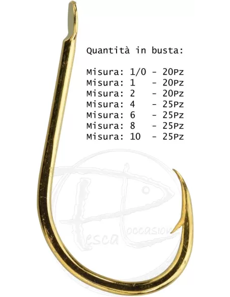 Vigor Ami per la Pesca 470 G Amo Robusto Dorato Ami sfusi Lineaeffe