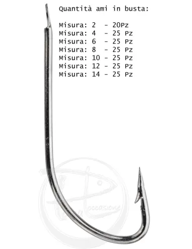 Vigor Ami per la Pesca 221 C Nichelati Punta Dritta Ami sfusi Lineaeffe