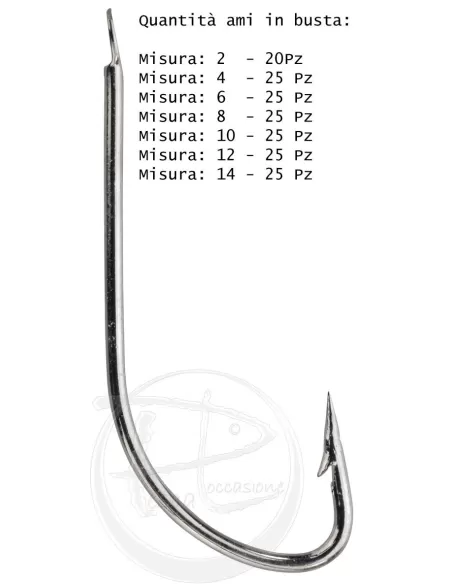 Vigor Ami per la Pesca 221 C Nichelati Punta Dritta Ami sfusi Lineaeffe