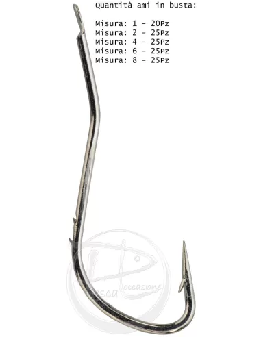 Vigor Ami per la Pesca 440 con Doppio Ardiglione Ami sfusi Lineaeffe