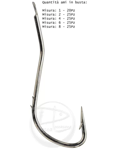 Vigor Ami per la Pesca 440 con Doppio Ardiglione Ami sfusi Lineaeffe