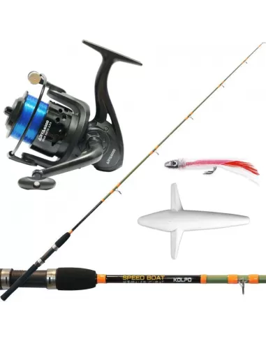 Combo monoboat silk trainetta bolentino fondo Kit da pesca Kolpo