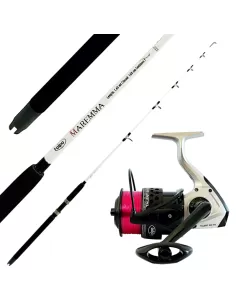 kolpo Kit Traina Costiera Canna 15/30 lbs Mulinello Potente con Filo Kit da pesca Kolpo