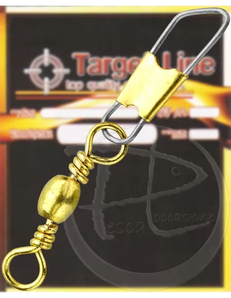 Girella Barilotto Dorata con Moschettone 12 pz Minuteria Lineaeffe