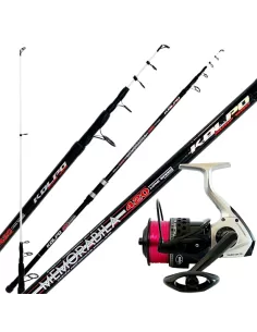 Fishing Kit Surfcasting Rod Kolpo Memorabila 200 gr 4.20 mt Mulinello Nanga 7000 