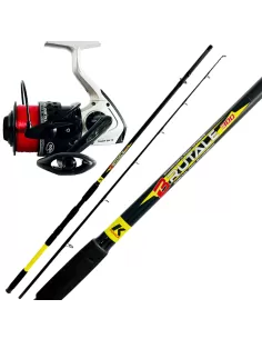 Kit Pesca Fondo Storione Siluro Canna Brutale 200/600 gr Mulinello Potente con Filo Kit da pesca Kolpo