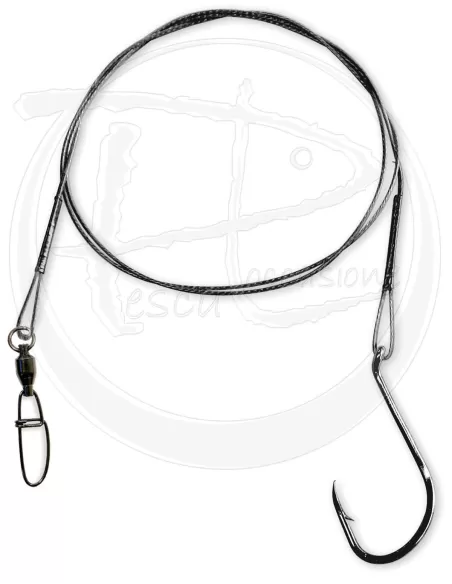 Cavetto Acciaio con Amo e Girella Strong Minuteria Lineaeffe
