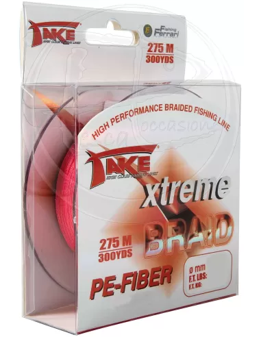 Take Xtreme braid rosso trecciato 275 metri Fili da pesca Take